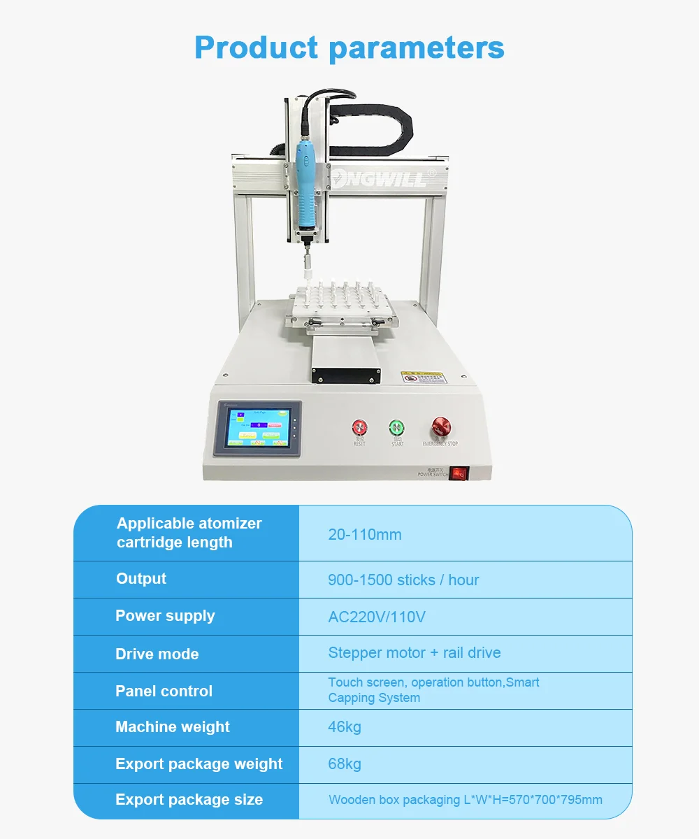cartridge filling capping machine