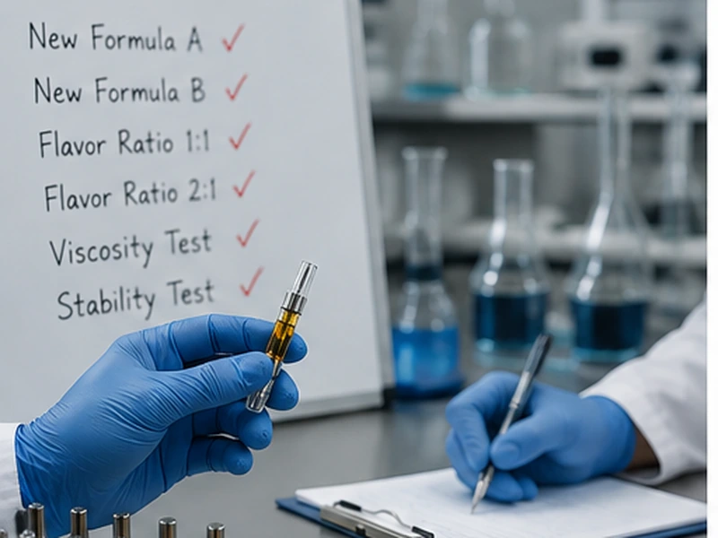 Dual Flavor Cartridge Formula Testing Dual flavor cartridge formula testing for early-stage product development