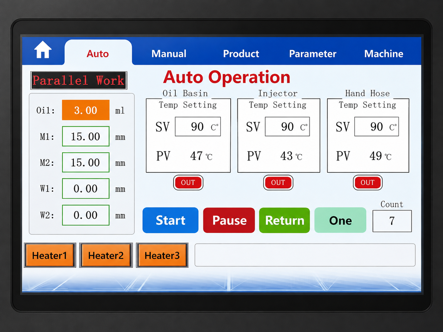 YC100 Three-Zone Heating System YC100 three-zone heating control for rosin resin and distillate filling